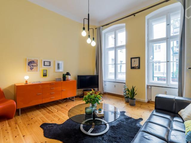 Historic apartment in Kreuzberg with balcony on waterfront plot, Berlin Amsterdam Apartments for Rent