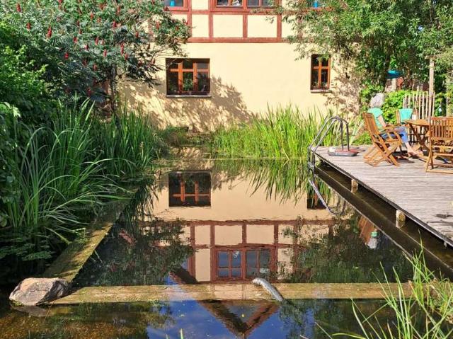 Historisches Bauernhaus mit Schwimmteich, Saunahaus und Garten in Schönwalde Glien