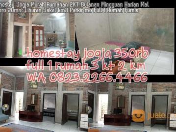 Homestay Jogja Murah Rumahan 2KT Bulanan Mingguan Harian Malioboro 20mnt Liburan Jakal km8 Parkir mo