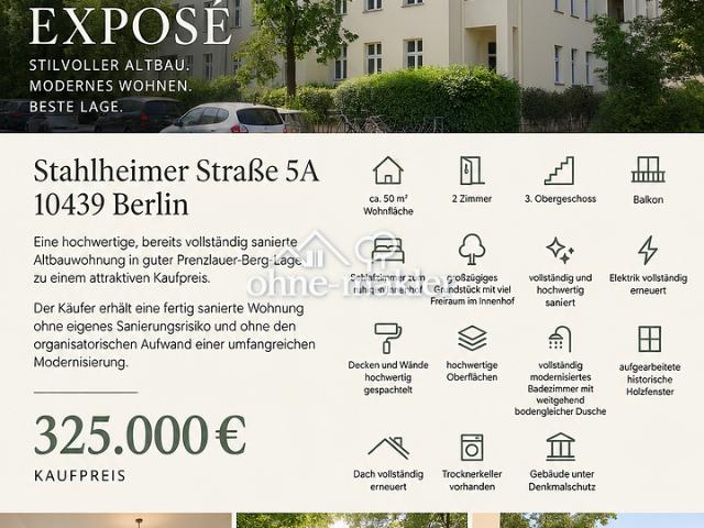 Hochwertig sanierte 2 Zimmer Altbauwohnung mit Balkon im Prenzlauer Berg