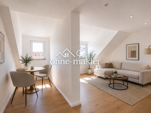 Hochwertig sanierte 2 Zimmer Wohnung | 47,5 m² | neue Küche | provisionsfrei