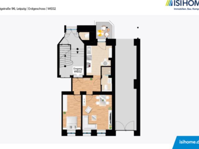 Hochwertig sanierte 2 Zimmer Wohnung mit Echtholzparkett und historischem Altbauflair – WE02
