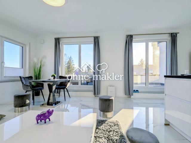 Hochwertig voll möblierte 2 Zimmer Wohnung mit Dachterrasse, Tiefgarage & Garten in München Nord