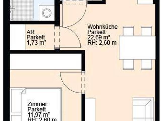 Hochwertige 2 Zimmer Wohnung in Grünlage mit großzügigem Balkon