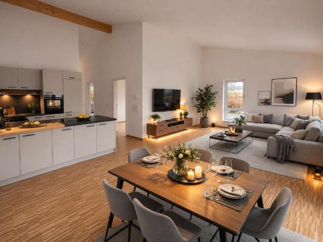 Hochwertige 3 Zimmer DG Wohnung im Neubau mit sonnigem Balkon u. Stellplätzen, Illertissen