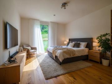 Hochwertige 3 Zimmer Gartenwohnung mit Terrasse & Kamin