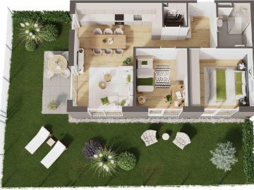 Hochwertige 3 Zimmer Neubau Gartenwohnung W03
