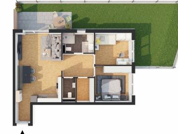 Hochwertige 3 Zimmer Neubau Gartenwohnung W04