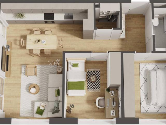 Hochwertige 3 Zimmer Neubau Wohnung mit Balkon W08