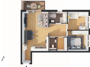 Hochwertige 3 Zimmer Neubau Wohnung mit Balkon W13