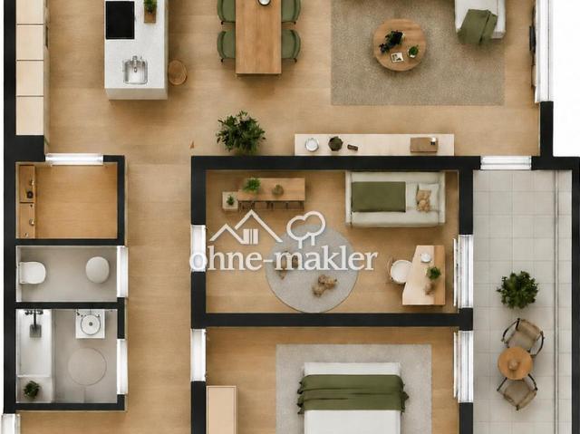 Hochwertige 3 Zimmerwohnung mit Balkon