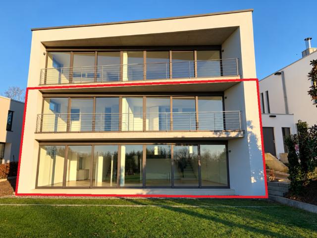 Hochwertige und exklusive 5 Zimmerwohnung in Split Level Bauweise mit großer Terrasse, Garten und Balkon in ruhiger und bevorzugter Top Lage zum 01.01.2027!