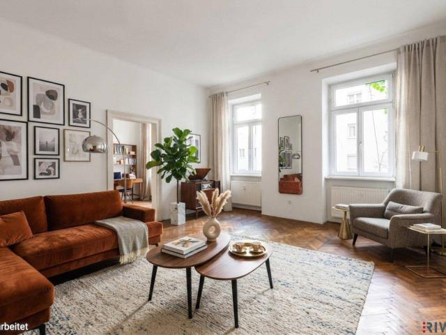 HOFRUHELAGE mit GRÜNBLICK | Gesamte Etage | 3 sanierungsbedürftige Einheiten | Ideale Familienwohnung | 3x Balkon Option ges. ca. 26 m² baubewilligt | Nähe Einsiedlerpark, U4, künftig U2