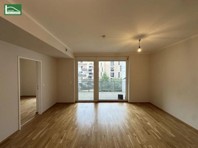 Hofseitige Neubau Wohnung nahe S Bahn S7 Kaiserebersdorf mit großer Loggia und Abstellraum!