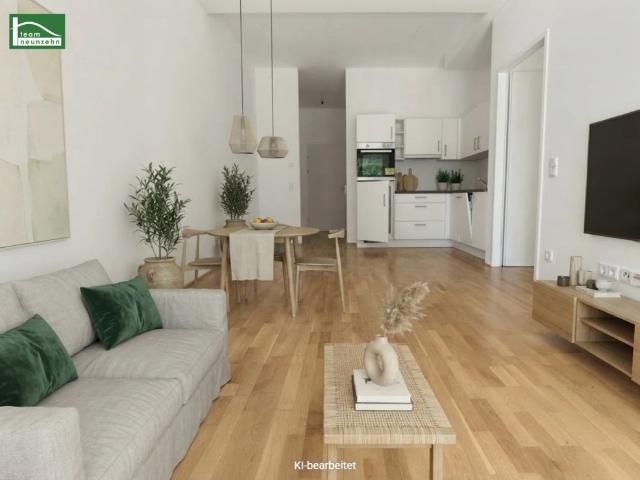 Hofseitige 2 Zimmer Wohnung inklusive Einbauküche in bester Lage!