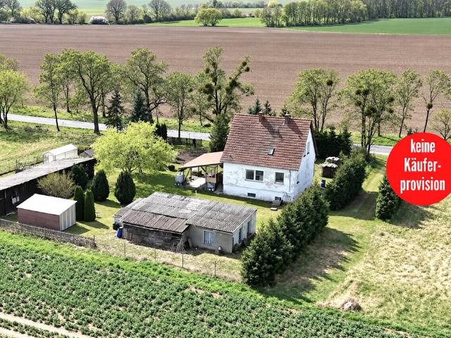 HORN IMMOBILIEN + Alleinlage gesucht? Einfamilienhaus, voll unterkellert in Gehren bei Strasburg