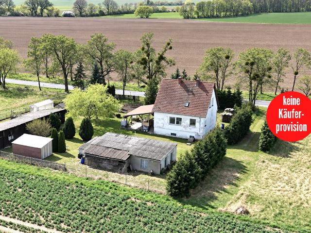 HORN IMMOBILIEN + Alleinlage gesucht? Einfamilienhaus, voll unterkellert in Gehren bei Strasburg