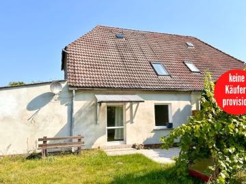 HORN IMMOBILIEN + Doppelhaushälfte bei Penkun im großen Grundstück in ruhige Lage