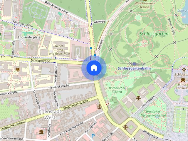 Hotel Atmosphäre: vollausgestattetes möbliertes ehemaliges Hotelzimmer in Karlsruhe zu vermieten