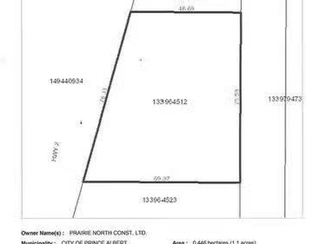 Hwy 2 North, Prince Albert, SK, S6V 5R3 vacant land for sale.