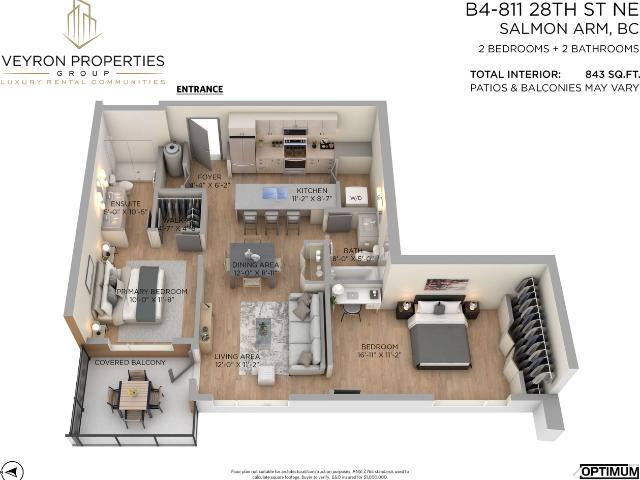Hub Residences 2 Bedroom Apartment for Rent at 811 28 St Ne, Salmon Arm, BC V1E 2S7