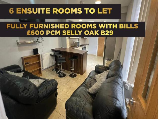 Hubert Road, Birmingham B29 6 bed house share to rent £600 pcm £138 pw