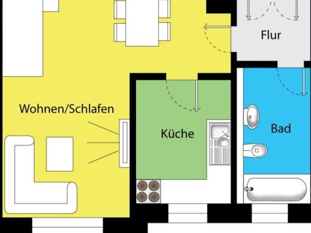 Hübsche Wohnung mit Tageslichtbad mit Wanne in zentraler und ruhiger Lage!