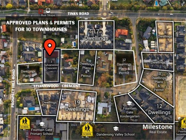 Huge 2147m2 Allotment with Approved Plans & Permits For 10 Luxury Townhouses!