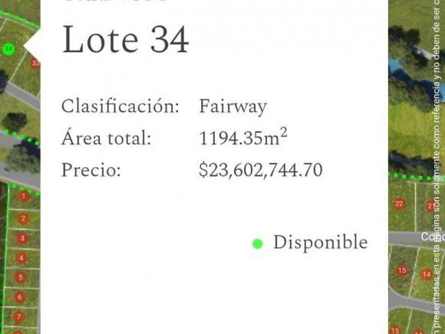 HURBAN VENDE terreno residencial Fairway en el Molino