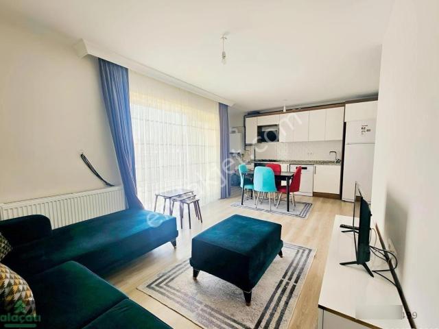İncek'de Kat Konumunda, Geniş Balkonlu, Full Eşyalı Kiralık 1+1