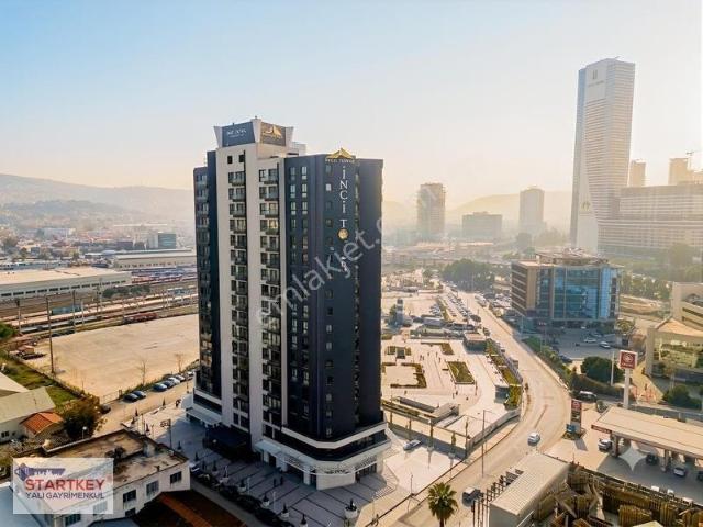İnci Tower, Kiralık 1+1 Ful Eşyalı, 12. Kat, Deniz Manzaralı
