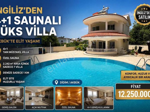 İngilizden 4+1 Saunalı Villa