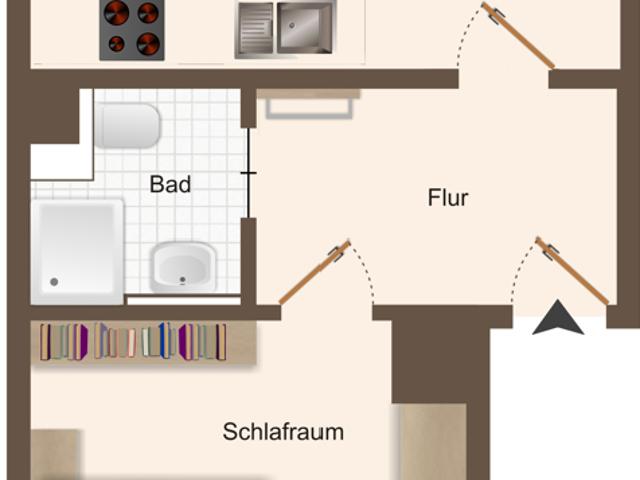 I gemütliche 2 RW I Balkon I Laminat I Duschbad I offener Küchenbereich I
