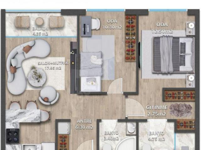 İKON ÇAKIRLAR 2+1 ARA KAT SIFIR SİTE MÜTHİŞ FIRSAT İMKANI