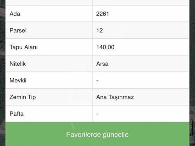 ÇİĞLİ HARMANDALI 2261 ADA 12 PARSEL 140 M2 YATIRIMLIK ARSA