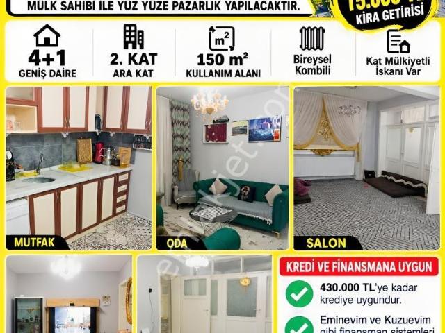 İsmetpaşa İlkokulu Yanı 4+1 Arakat 15bin Tl Kiraclı Fırsatdaire