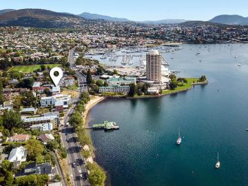 Sandy Bay, Kingston, Kingborough, Clarence, Tasmania, Penguin Island, Cloudy Bay, Kingborough, Tasmania Island