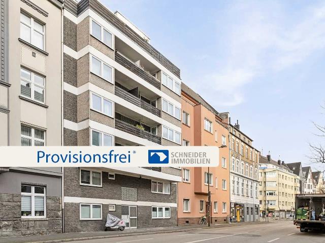 Ideal aufgeteilte 2 Zimmer Wohnung mit zwei Loggien und Aufzug in Düsseldorf Pempelfort