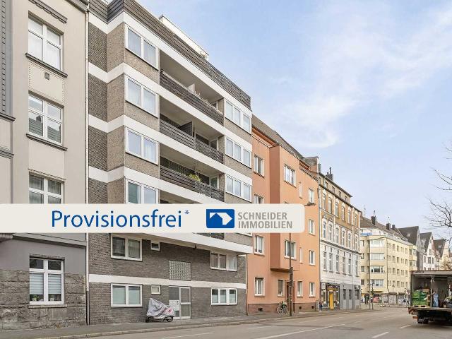 Ideal aufgeteilte 2 Zimmer Wohnung mit zwei Loggien und Aufzug in Düsseldorf Pempelfort