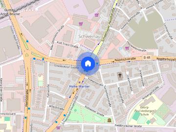 Hohe Marter, Nuremberg U-Bahn, Schweinauer Hauptstraße, Westliche Außenstadt, Kreutles, Mittelfranken, Bayern