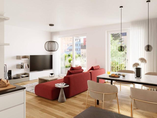 Zur Vermietung oder Eigennutzung perfekt aufgeteilte 2 Zimmer Neubauwohnung mit hofseitiger Loggia