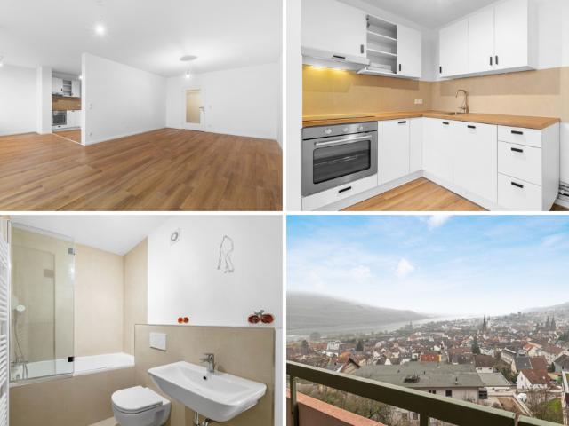 Ideal fürs Alter Sanierte 3 Zimmer Wohnung mit Rheinblick