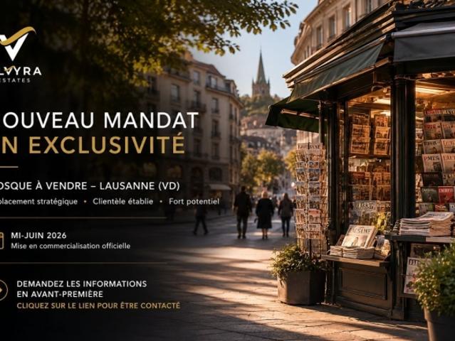 Ideal gelegener Kiosk in Lausanne – Schlüsselfertige Gelegenheit