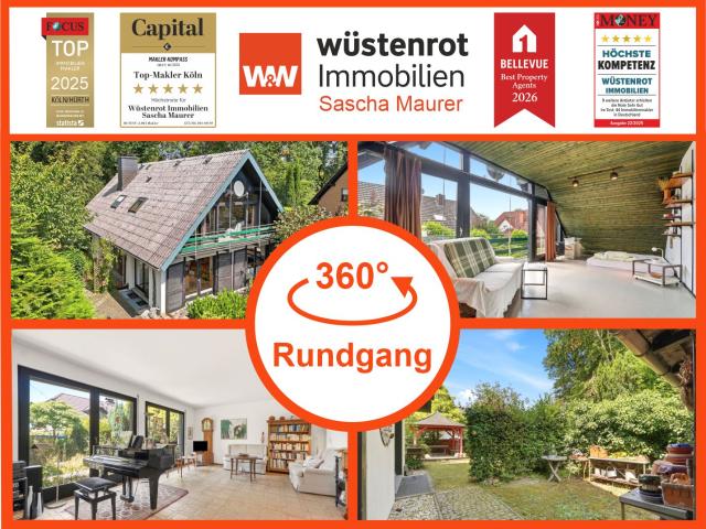 Idylle in Lohmar Freistehendes Einfamilienhaus mit besonderer Architektur und lichtdurchfluteten Räumlichkeiten!
