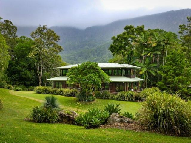 Idyllic rainforest sanctuary with breathtaking mountain views