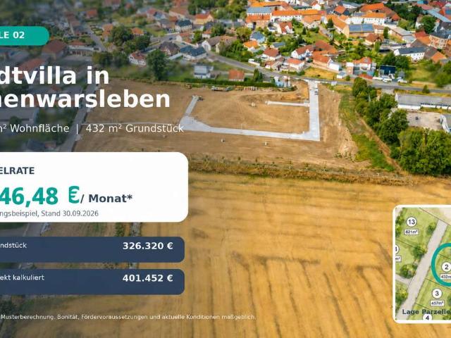 Ihr Eigenheim in Hohenwarsleben | 116 m² + 432 m² | Beispielrate 1.446,48 €