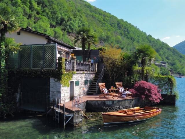 Ihr Juwel am Wasser in Bissone – eine Seltenheit mit privatem Bootsanleger