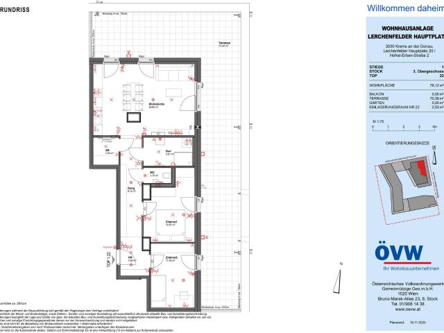 Ihr neues Zuhause in Krems – TERRASSENWOHNUNG ERSTBEZUG Stiege 1 / Top 22
