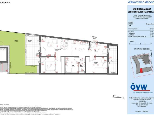Ihr neues Zuhause in Krems – GARTENWOHNUNG ERSTBEZUG Stiege 3 / Top 4