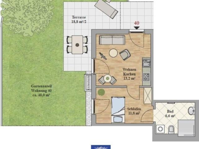 Ihr neues Zuhause mit Terrasse und eigenem Garten!